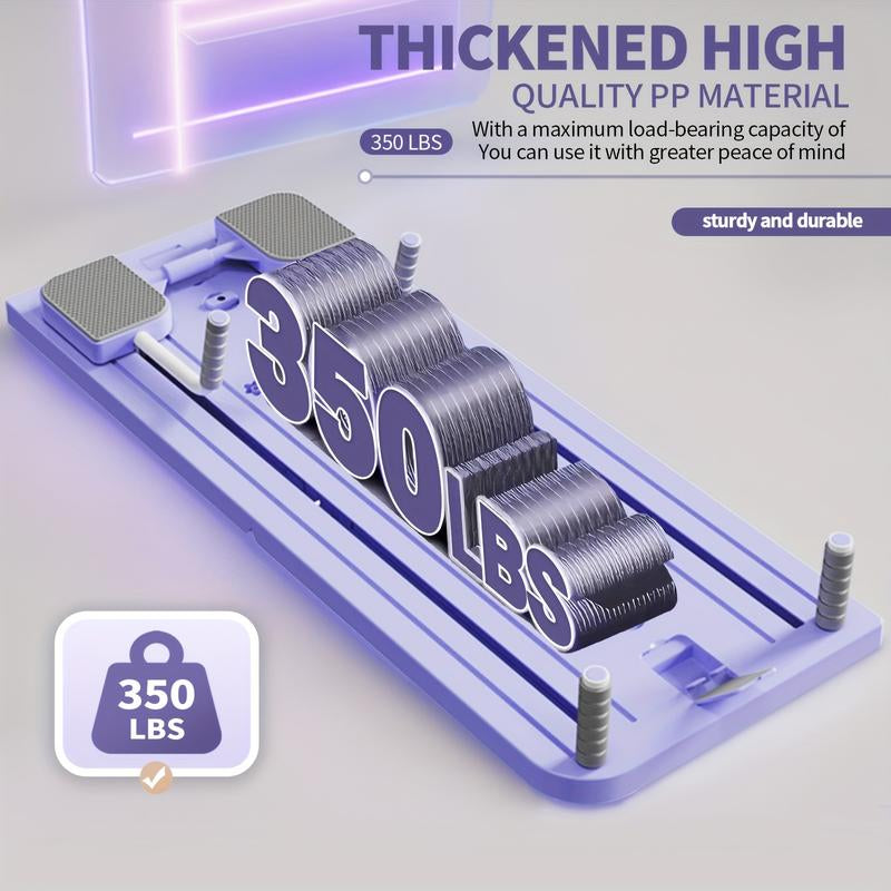 8 In1 Pilates Board for Home Foldable, Automatic Rebound Abdominal Board Portable Pilates Reformer Machine, Pilates Equipment, Foldable Reformer Pilates Machine for Home Workout, Multifunctional Ab Exercise Board, Push-Up Board.At Home Gym Equipment