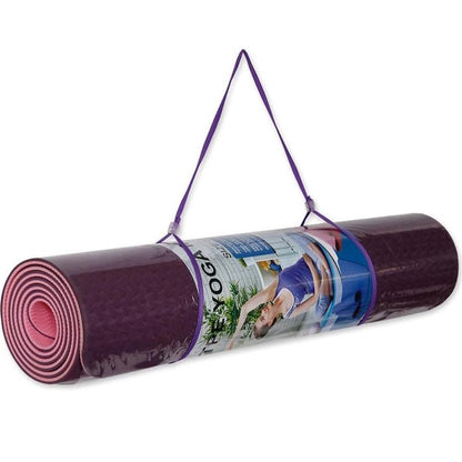 Yoga Mat Non Slip Exercise Mat Extra Thick Workout Mat for Yoga, Eco Friendly Exercise Yoga Mat High Density Fitness Pilates Mat with Carrying Strap, 72"X 24"X 6Mm
