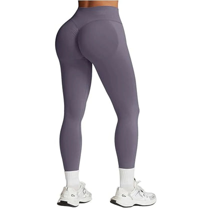 Seamless Women Solid Waist Yoga Pants Three-Section Waist Sexy Hip-Lifting Tight Sports Pants Fitness Exercise Yoga Pants