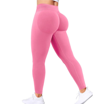Seamless Women Solid Waist Yoga Pants Three-Section Waist Sexy Hip-Lifting Tight Sports Pants Fitness Exercise Yoga Pants