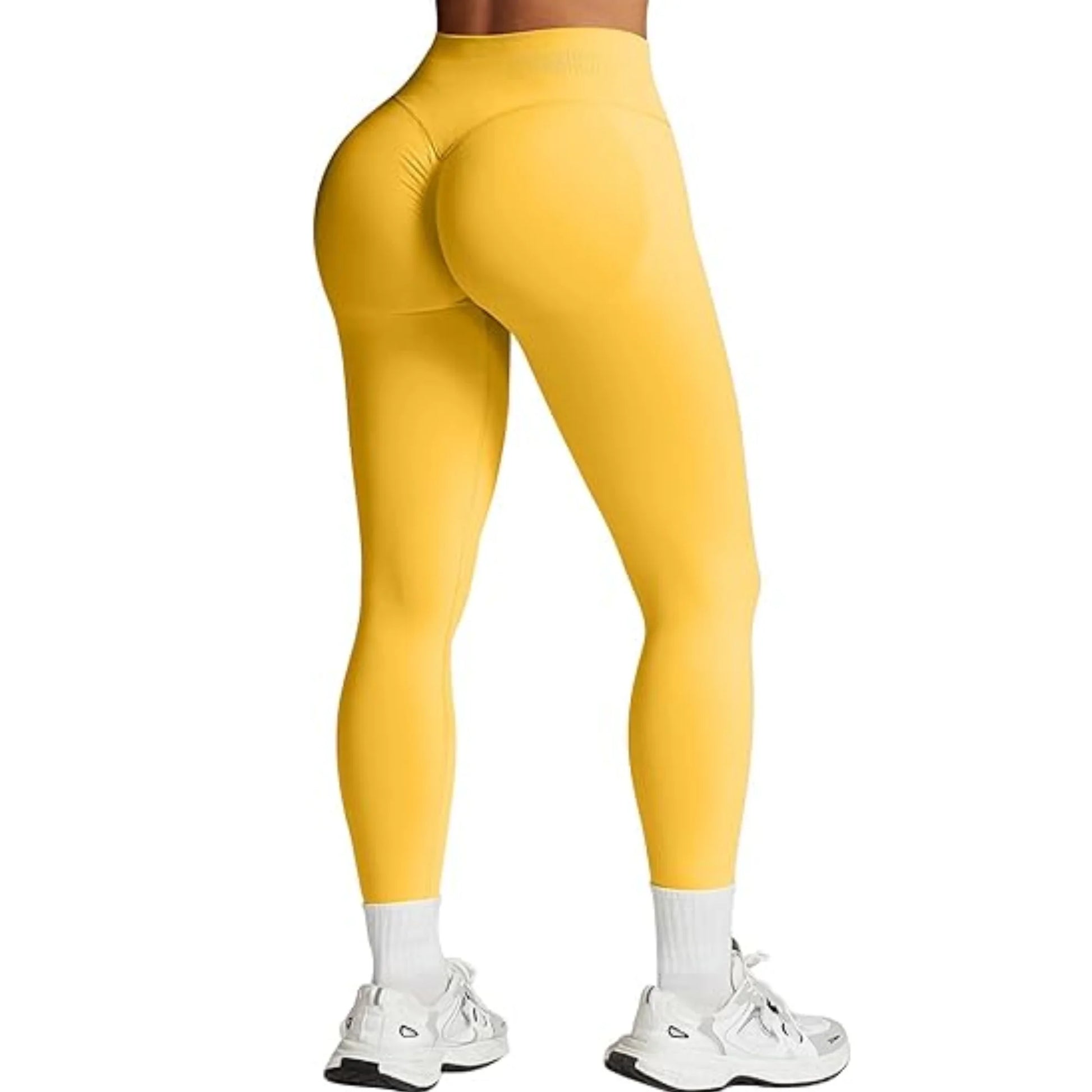 Seamless Women Solid Waist Yoga Pants Three-Section Waist Sexy Hip-Lifting Tight Sports Pants Fitness Exercise Yoga Pants