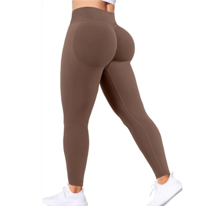Seamless Women Solid Waist Yoga Pants Three-Section Waist Sexy Hip-Lifting Tight Sports Pants Fitness Exercise Yoga Pants