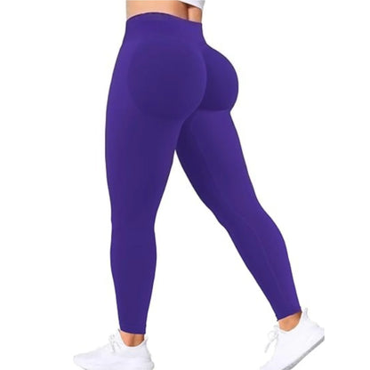 Seamless Women Solid Waist Yoga Pants Three-Section Waist Sexy Hip-Lifting Tight Sports Pants Fitness Exercise Yoga Pants