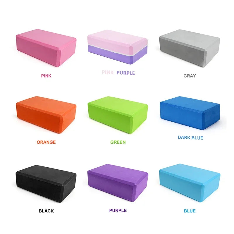 EVA Foam Yoga Block Props Brick Gym Pilates Yoga Column Back Exercise Bodybuilding Fitness Sport Workout Equipment for Home