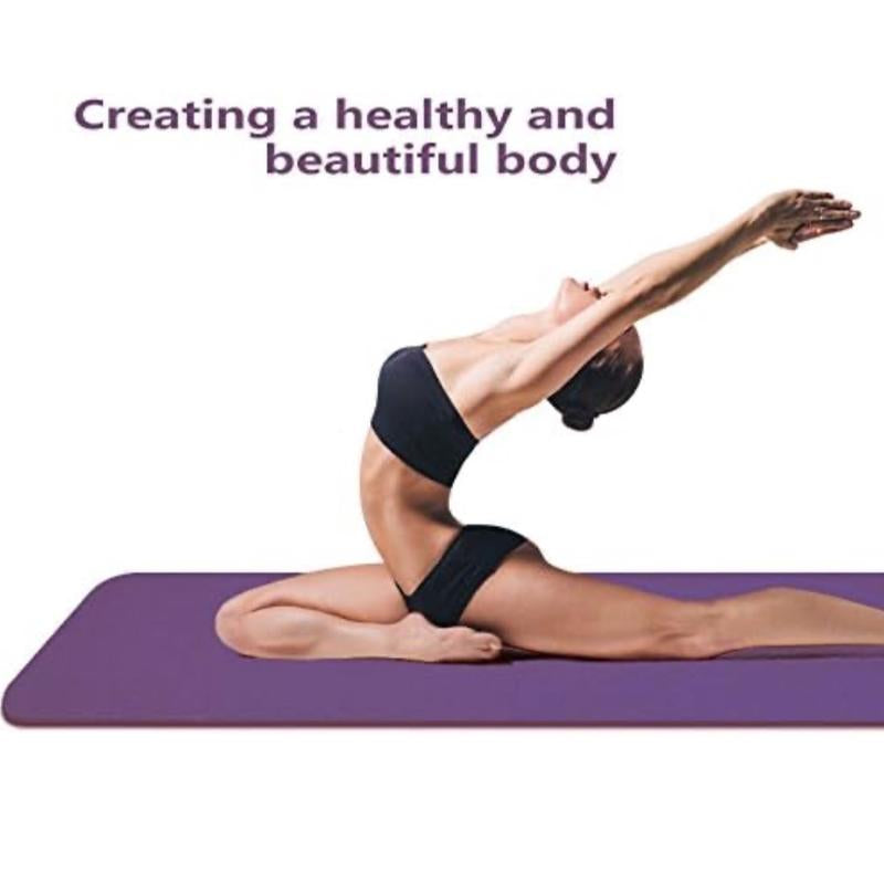 Yoga Mat Non Slip Exercise Mat Extra Thick Workout Mat for Yoga, Eco Friendly Exercise Yoga Mat High Density Fitness Pilates Mat with Carrying Strap, 72"X 24"X 6Mm